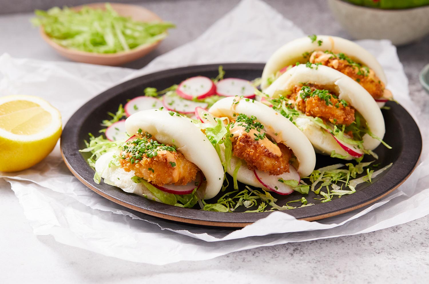 Crispy Prawn Cocktail Bao Buns