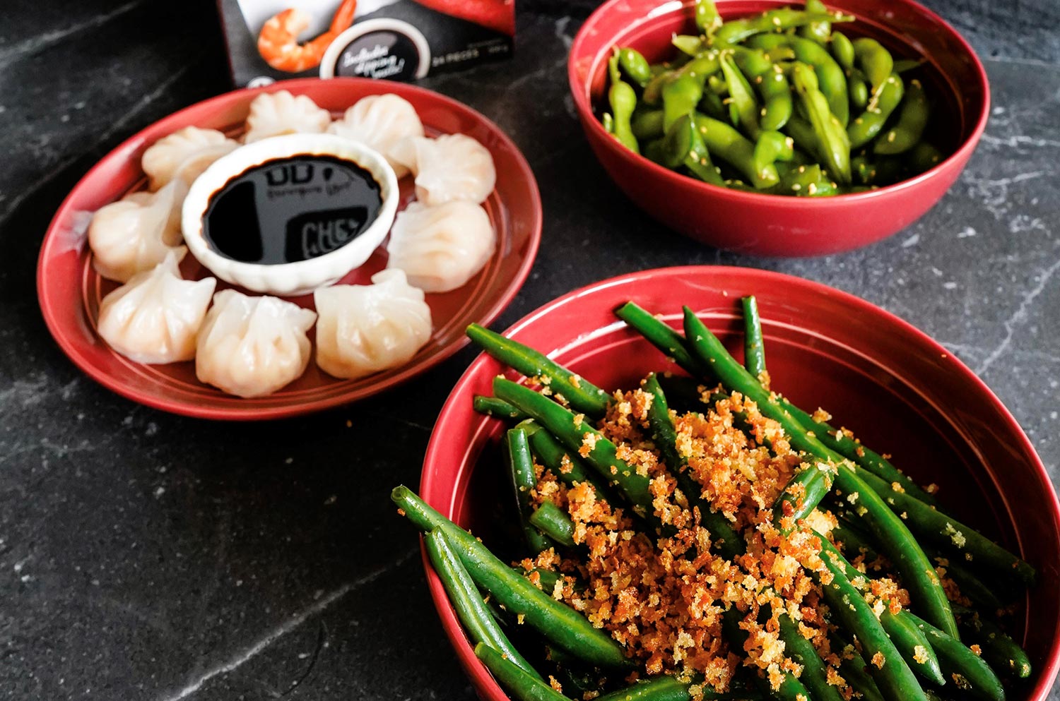 Edamame & Fried Green Beans