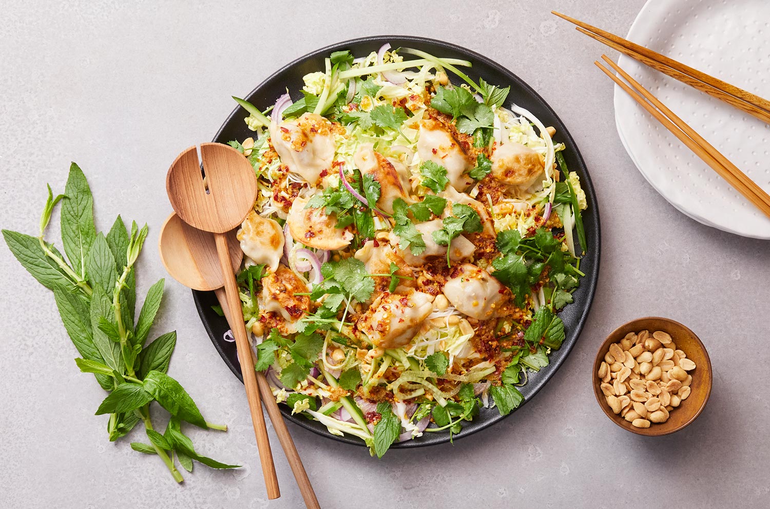 Five Spice Pork Dumpling Salad