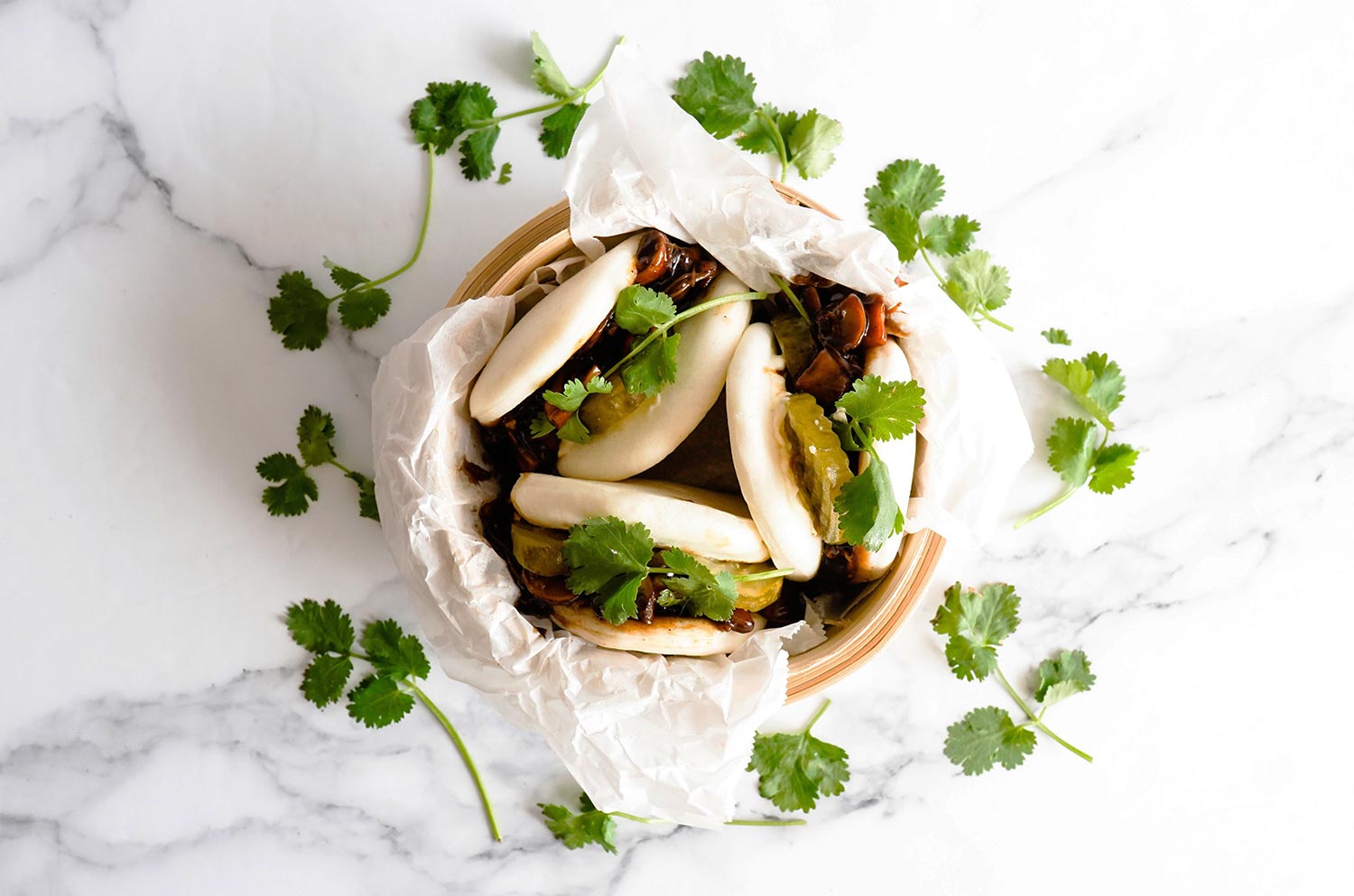 Pulled Mushroom Bao Buns