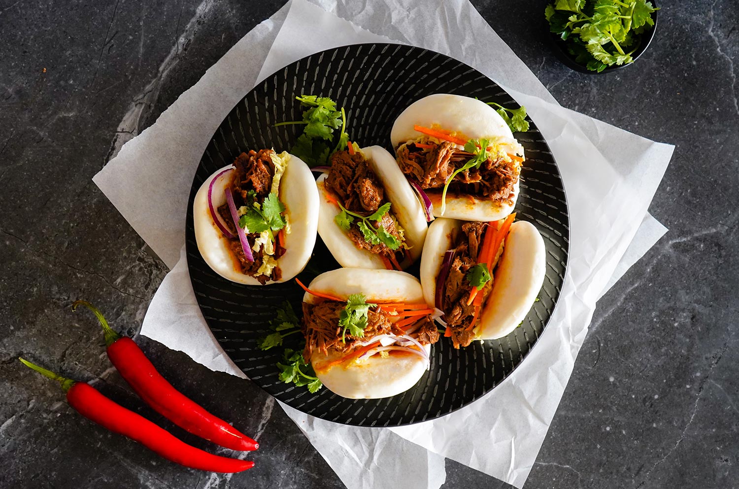 Red Curry Pork Bao Buns