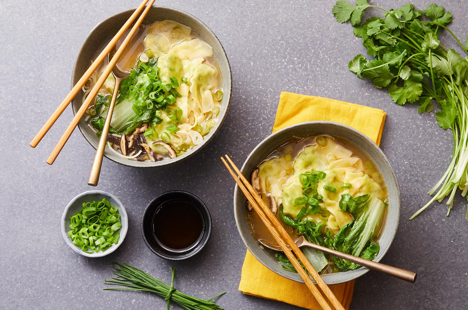 Speedy Prawn & Chive Wonton Noodle Soup