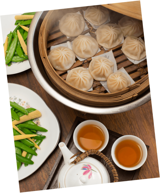 dumplings with tea