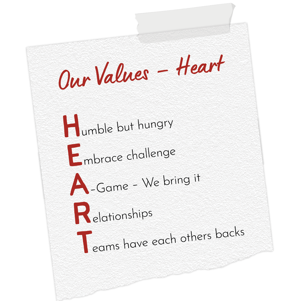 Our Values - Heart