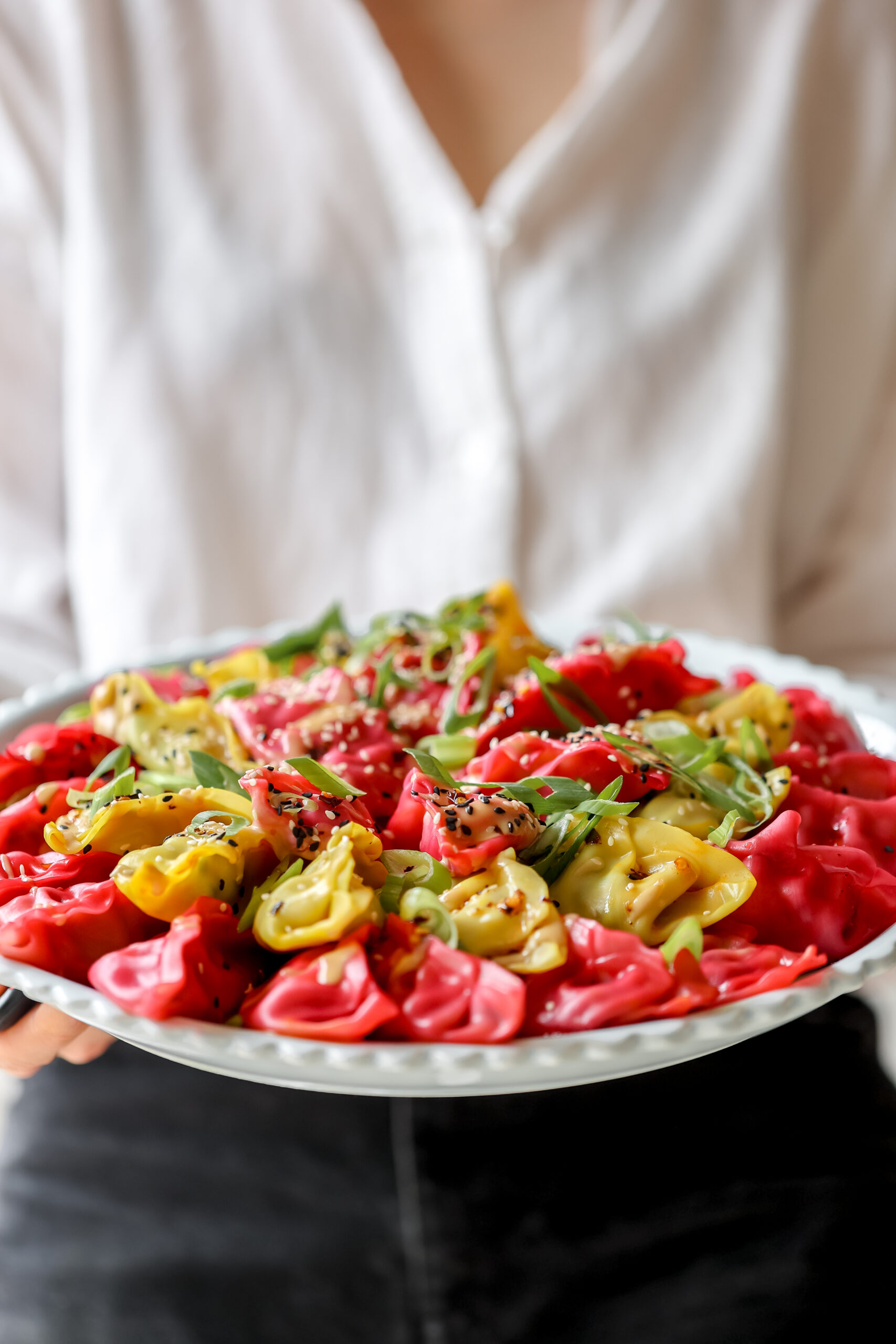 Pink & Yellow Rainbow Dumplings
