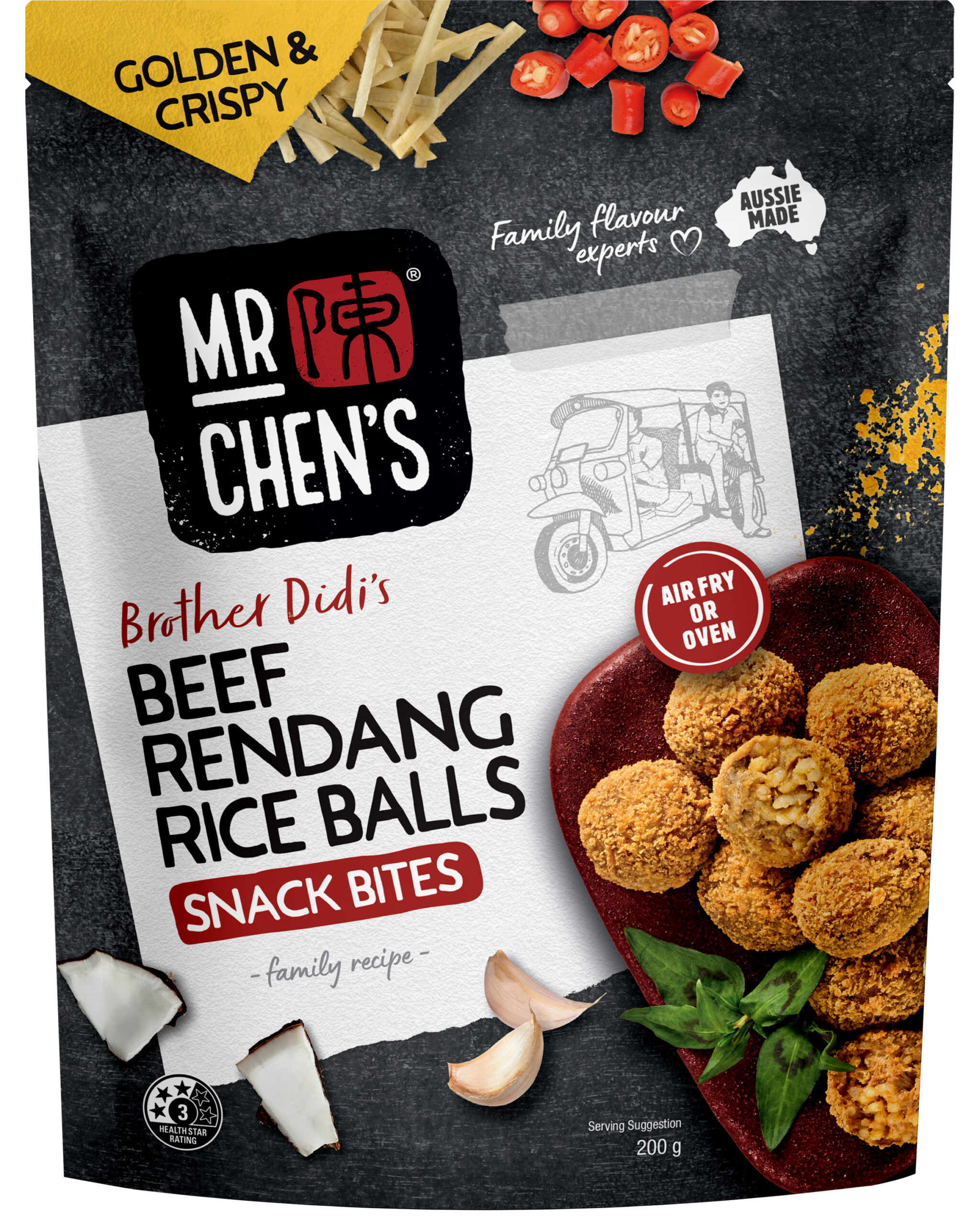 Beef Rendang Rice Ball Snack Bites 200g