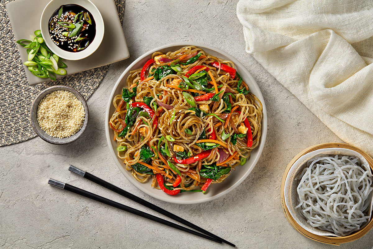 Bowl of Japchae Noodles