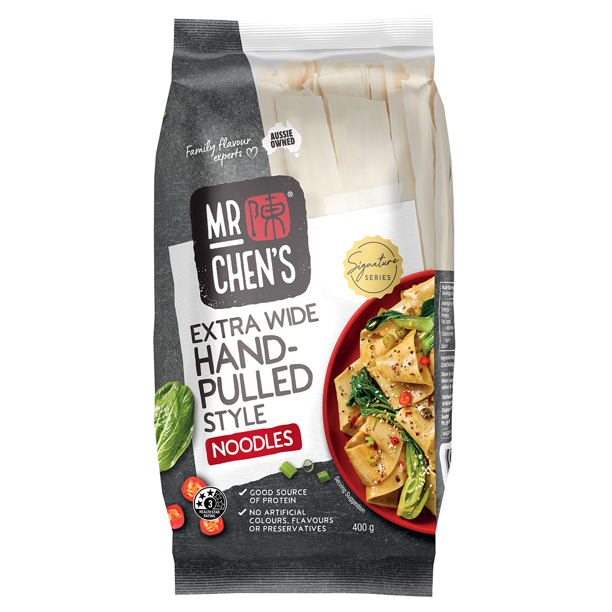 Extra Wide Hand-Style Pulled Noodles 400g